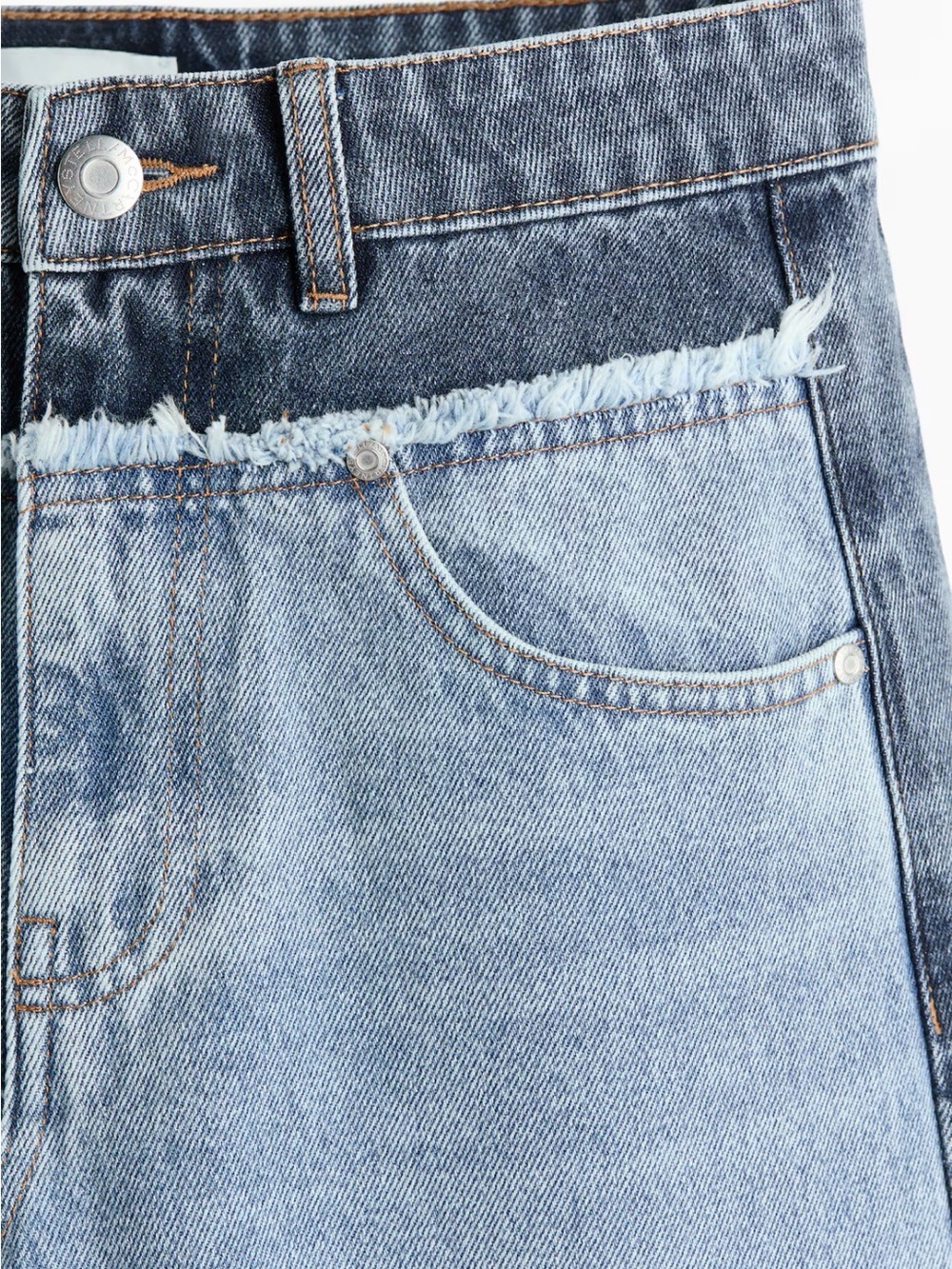 H&M x Stella McCartney Two Tone Straight Leg Jeans US Size 18 - Picture 3 of 8